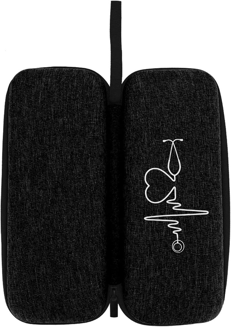 woobles Stethoscopes Hard Storage Carrying Case, Simple Shockproof Stethoscope Storage Bag, EVA Portable Stethoscope Organizer Box (Built-in Anti-collision)(GC-0360 Auscultation Package 7 Colors Black) - Image 4